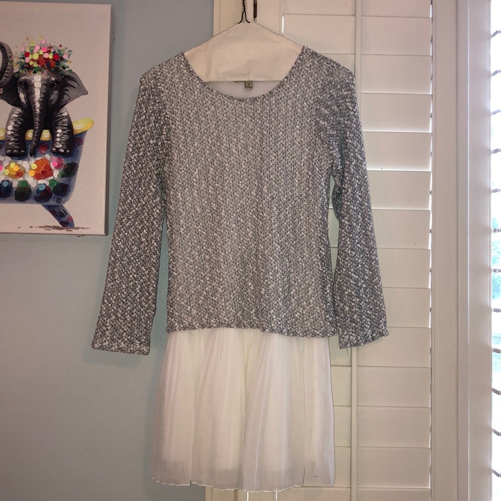 Silk with sweater dress